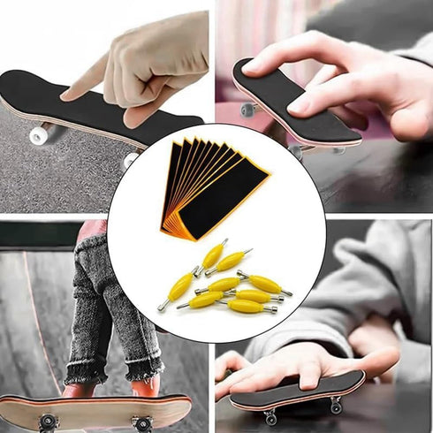 Jizlan 12 Pack Fingerboard Grip Tape Sticky Foam Sticker Replacement + Screwdriver Tool Nut Driver Replacement