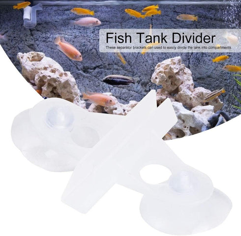 Zerodis 40 Pcs Aquarium Separation Clip, PVC Fish Tank Suction Cup Divider Support Clip with 80 Suction Cups