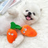 Sndperiexam 2 Pcs Soft Puppy Pet Supplies, Cute Orange Carrot Plush Chew Squeaker Sound Squeaky Toys for Dog Cat