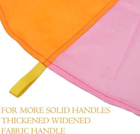 mifasuo 6ft 10ft 12ft 16 16ft 20ft (20ft 28 Kids Play Rainbow Parachute with Handles Tent Game for Children Gymnastics