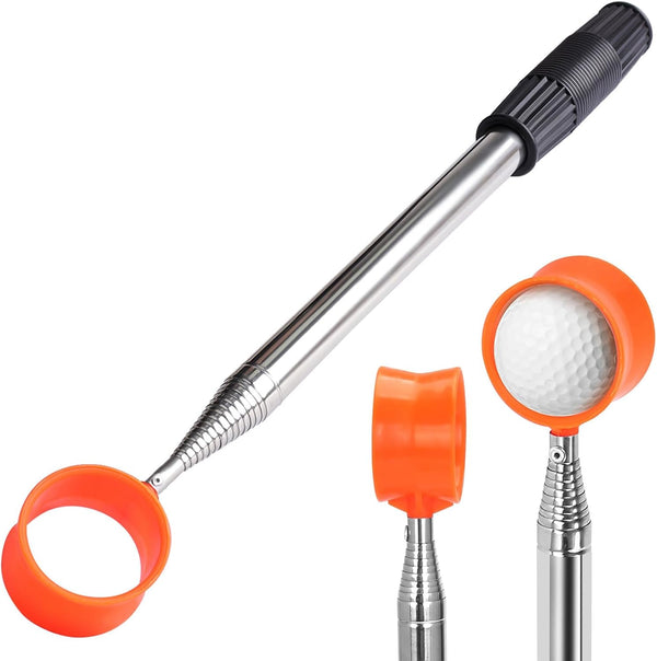 Golf Ball Retriever Telescopic, 12Ft Aluminum Alloy Tool for Water, Easy Grab Ball for Golf Gifts