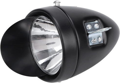 Vintage Bike Headlight, Bicycle Front Light for Night Riding, Lightweight LED Bike Light with Visor and Mounting