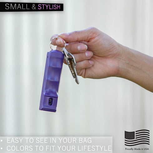 Police Magnum Keychain Pepper Spray, Tactical Small Compact Case Holder for Women's Self Defense (1/2oz)