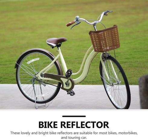Garneck 10pcs Bicycle Reflector Decked Accessories, Professional Bike Warning Wheel Reflectors