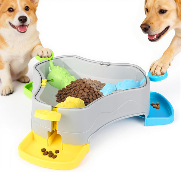 Dog Puzzle Toy, 3-in-1 Interactive Dog Puzzle Toys Press-Type Dog Treat Dispenser