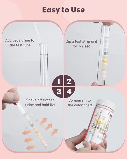 100 10 Pawfly Urine Test Strips for Dogs & Cats, Strips, Pet Urine Testing Strips for Parameters, UTI Test Strips