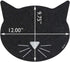 ORE Pet Black Cat Face Recycled Rubber Pet Placemat, 1 Pack