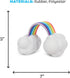 Barkbox Toy G BIV Rainbow Super Chewer Tug Toy for Aggressive Chewers with Double Reinforced Strap