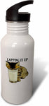 3dRose Lapping It Up Cute Tabby Drinking Milk From A Glass -