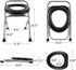 350LBS 16.5-Inch BLIKA Portable Toilet for Camping, Stainless Steel Foldable Camp Travel Toilet with Soft Seat