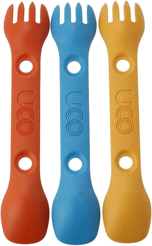 UCO Mini Spork Camping Combo Spoon-Fork Utensil For Kids, 3 Pack by UCO