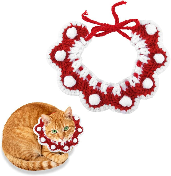 YangQian Small Dog Cat Bib Collar Pet Scarf Bib Small Dog Wedding Christmas