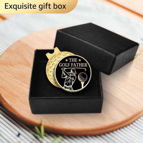 The GolfFather Funny Golf Gift for Men, Golf Ball Marker with Magnetic Hat Clip