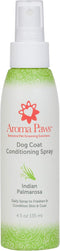 Scented Dog Coat Spray – Cleansing, Conditioning, Moisturizing – Aromatic Puppy Spray – 4.5 Oz., Palmarosa