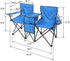 Volowoo 2 Portable Seat Folding Camp Chair,Double Camping Chairs with Umbrella with Cooler Bag, Beverage Holder