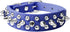 Spiked Dog Collar, Soft PU Leather with Mushrooms Rivet Spike Studs, Adjustable for Small Breeds (XS, Dark Blue)