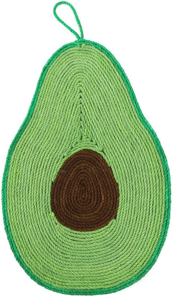 Cat Scratching Mat Couch Accessories, Avocado Toy Wall Hanging Decor, Sisal Mat for Cats, Decorative Scratch Pad