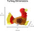 Midlee Large Thanksgiving Turkey Dog Toy - Stuffed Squeaky Pet Toy