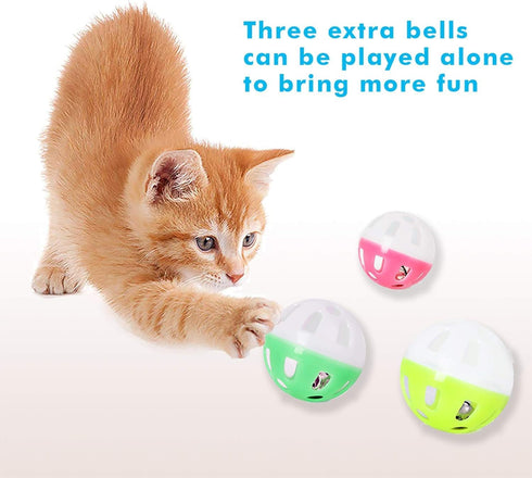 3-Level UPSKY Cat Toy Roller Turntable Cat Toys Balls with Six Colorful Balls Interactive Kitten Fun Mental Physical
