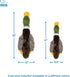 Best Pet Supplies Interactive Mallard Mates Dog Toy, Crinkle and Squeaky Plush for Small and Medium Breed Dogs (Brown)