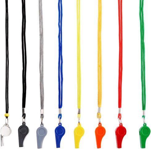 Fya Whistle, 8PCS Sports Whistles with Lanyard, Loud Crisp Sound Ideal for Referees, Coaches, and Officials