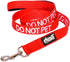 Dexil Limited DO NOT PET Red Color Coded Padded Dog Leash, 4ft, Prevents Accidents by Warning Others