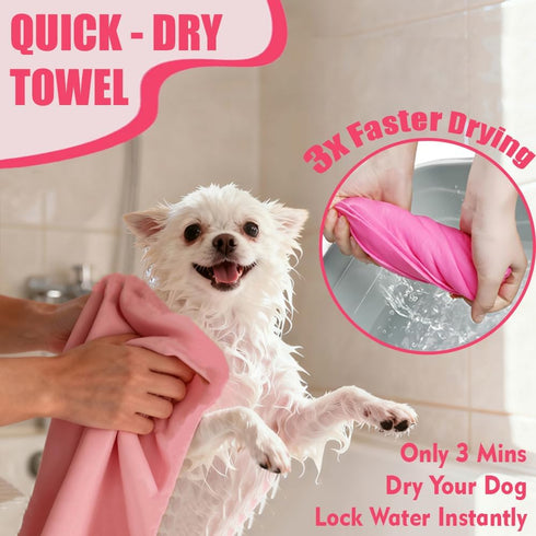 5PCS Set Dog Bath Brush Bathing Kit - Pet Washing Brush, Dog Brush for Shorted Haired Dogs, Dog Scrubber for Bath
