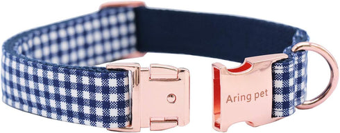 ARING PET Adjustable Dog Collar with Bow Tie, Size M for Small Medium Large Dogs, Length 13.5-22"