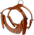 PU Leather Spiked Studded Dog Collars & Harnesses 2Pcs Matching Set for Medium & Large Dogs (Red, M)