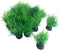 Smoothedo-Pets 20 Pieces Small Plastic Aquarium Plant Decoration, 1" Tall Mini Grass Set for Fish Tank (Green-C)