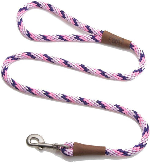 Mendota Pet Snap Leash - Made in The USA, Lilac, 3/8 in x 6 ft