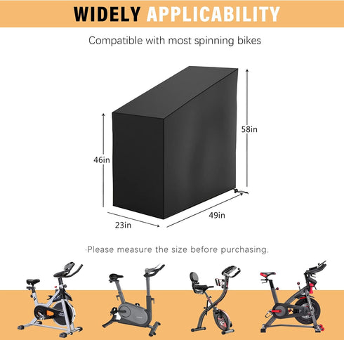 Tonhui Exercise Bike Cover, Dustproof Waterproof Indoor Cycling Protective Cover for Indoor or Outdoor Use