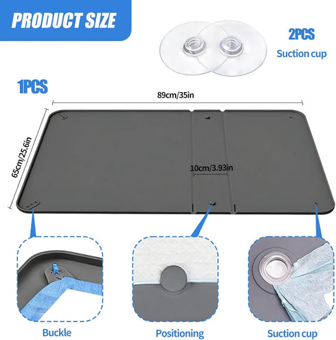 Risirica Holder,25"x35" 4 Pee Pad Holder for Dogs,Silicone Dog Puppy Pad Non-Slip Silicone Puppy Pad Holder with Tower