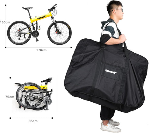 Rhinowalk 20/26inch Folding Bike Bag, Waterproof Bicycle Travel Case for Outdoors Bike Transport