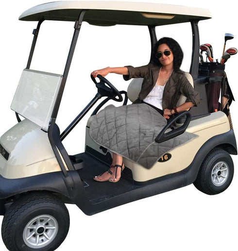 Golf Cart Seat Covers, EZGO Heavy Duty Seat Cover, Waterproof Travel Sports Cart Seat Cushion Covers for 2 Person Seats