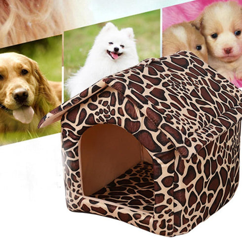 balacoo Dog Bed House, Kitten Bed for Small Dogs, Indoor Tent Bed, Warm Pattern House for Pets, Creative Tent