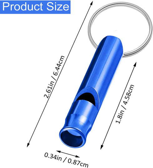 Sumind 49 Pieces Emergency Whistle with Keychain for Outdoor Camping, Hiking, Boating, Fishing - 7 Colors