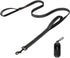 Heavy Duty Dog Leash, 5FT/6FT Double Handle Reflective Training Lead for Large Breed Dogs, Black