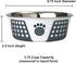 PetRageous 15001 Fiji Stainless Steel Non-Slip Dishwasher Safe Dog Bowl 3.75-Cup Capacity 6.75-inch Diameter 2.5-inch Tall for Medium and Large Dogs, White and Slate Blue