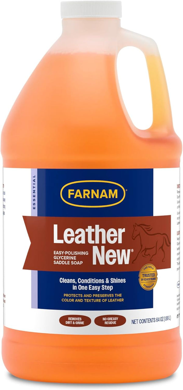 Farnam Leather New Easy-Polishing Glycerine Saddle Soap and Leather Saddle Cleaner, Protects
