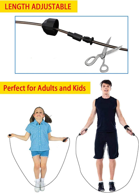 Redify Jump Rope for Fitness, Adjustable Skipping Rope with Ball Bearings, Speed Jumping Rope for Workout at Home,