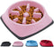 Gorilla Grip Slow Feeder Dog and Cat Bowls, Large, Pink, 4 Cup, 100% BPA Free, Interactive Puzzle Toy