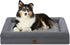 Large Dark Grey Orthopedic Dog Bed, Waterproof with Removable Cover, 4-Sides Removable Bolster Soft Sofa Bed