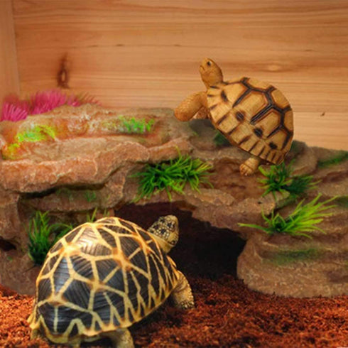PINVNBY Turtle Basking Platform, Tortoise Resin Dock, Floating Ledge Aquarium Decoration for Reptiles