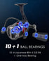 Tempo Expert Spinning Reels, Ultralight Magnesium Body Fishing Reel, 10+1 BB, 41LBs Carbon Fiber Drag Max, 6.2:1 Gear