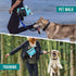 PetAmi Dog Fanny Pack, Treat Pouch for Walking, Built-in Poop Bag Dispenser, Water Bottle Holder (Turquoise)