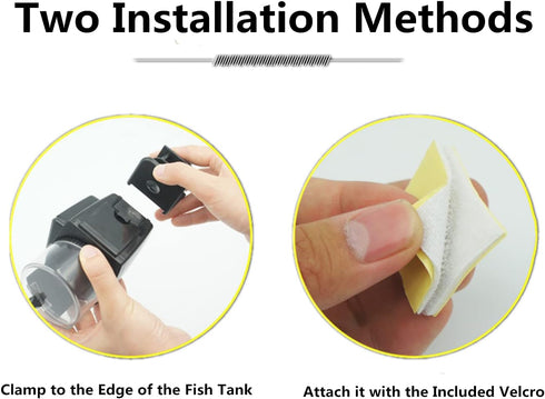 Automatic Fish Feeder for Aquarium - Small Battery Operated Fish Dispenser for Mini Tank and Pond, Black