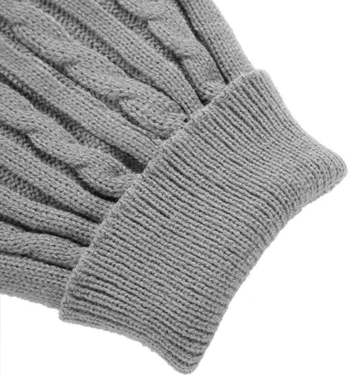 CHBORCHICEN Small Dog Sweaters, Knitted Pet Cat Warm Sweatshirt for Winter, Kitten Puppy Sweater (X-Small, Grey)