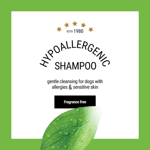 Hypoallergenic Dog Shampoo, 16 oz, All Natural Ingredients for Pets with Sensitive Skin, Non-Scented