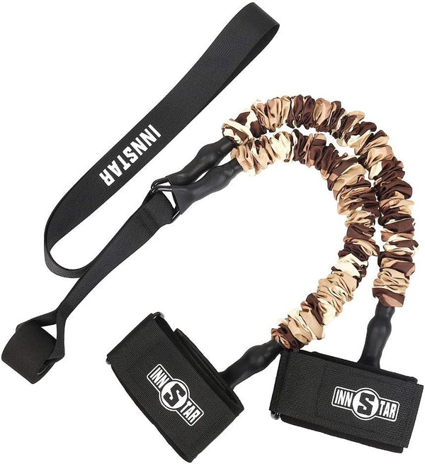 INNSTAR Booty Resistance Band Glute Cord Cable Machine for Hip Home Workout Kickbacks with Instructions